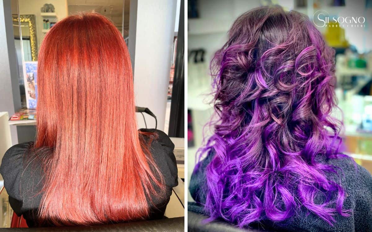 colori-capelli-originali-rosso-viola-Il Sogno Parrucchieri